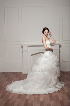 Sleeveless Soft Sweetheart A-Line Lace Wedding Dresses 2030957