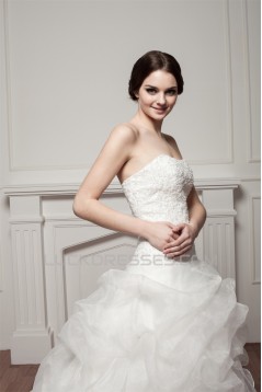 Sleeveless Soft Sweetheart A-Line Lace Wedding Dresses 2030957