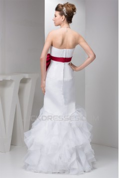 Sleeveless Strapless Satin Mermaid/Trumpet Wedding Dresses 2030964