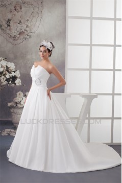 Strapless A-Line Strapless Beaded Wedding Dresses 2030991