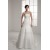 Strapless Satin A-Line Sleeveless Beautiful Beaded Wedding Dresses 2030996