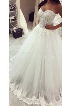 Ball Gown Sweetheart Lace Tulle Wedding Dresses Bridal Gowns 3030002