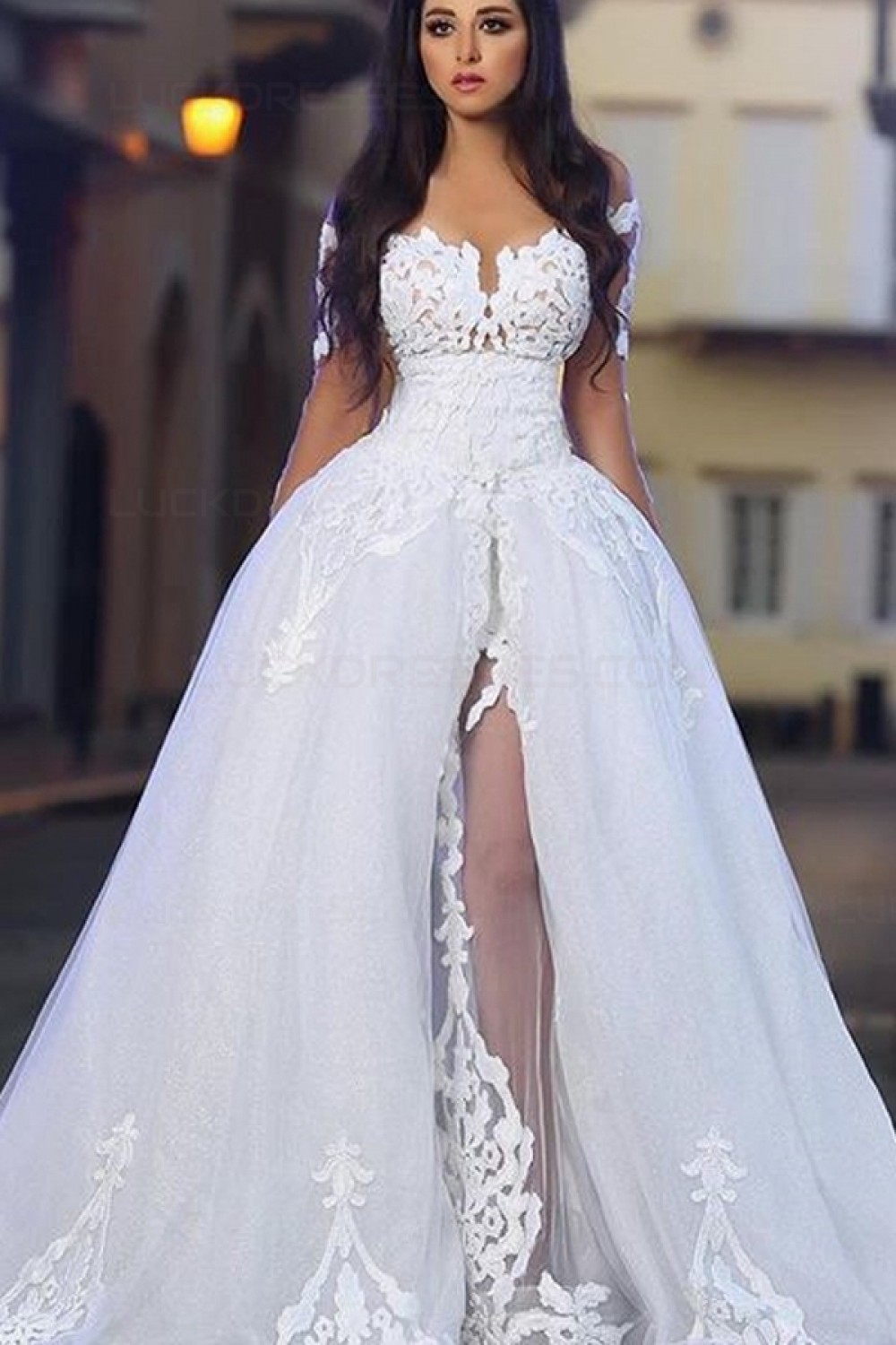 Lace Off the Shoulder Wedding Dresses Bridal Gowns 3030032