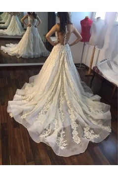 Sexy Lace V-Neck Wedding Dresses Bridal Gowns 3030072