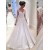 A-Line Long Sleeves Lace V-Neck Wedding Dresses Bridal Gowns 3030096