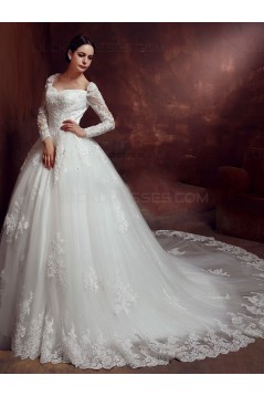 Long Sleeves Lace Wedding Dresses Bridal Gowns 3030118