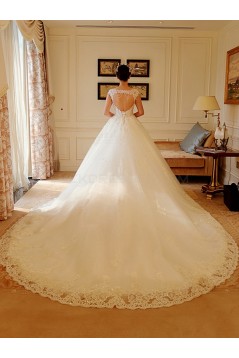 Lace Bridal Ball Gown Keyhole Back Wedding Dresses Bridal Gowns 3030120