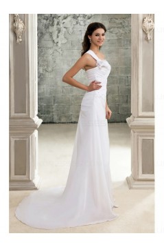 Sheath One-Shoulder Wedding Dresses Bridal Gowns 3030128