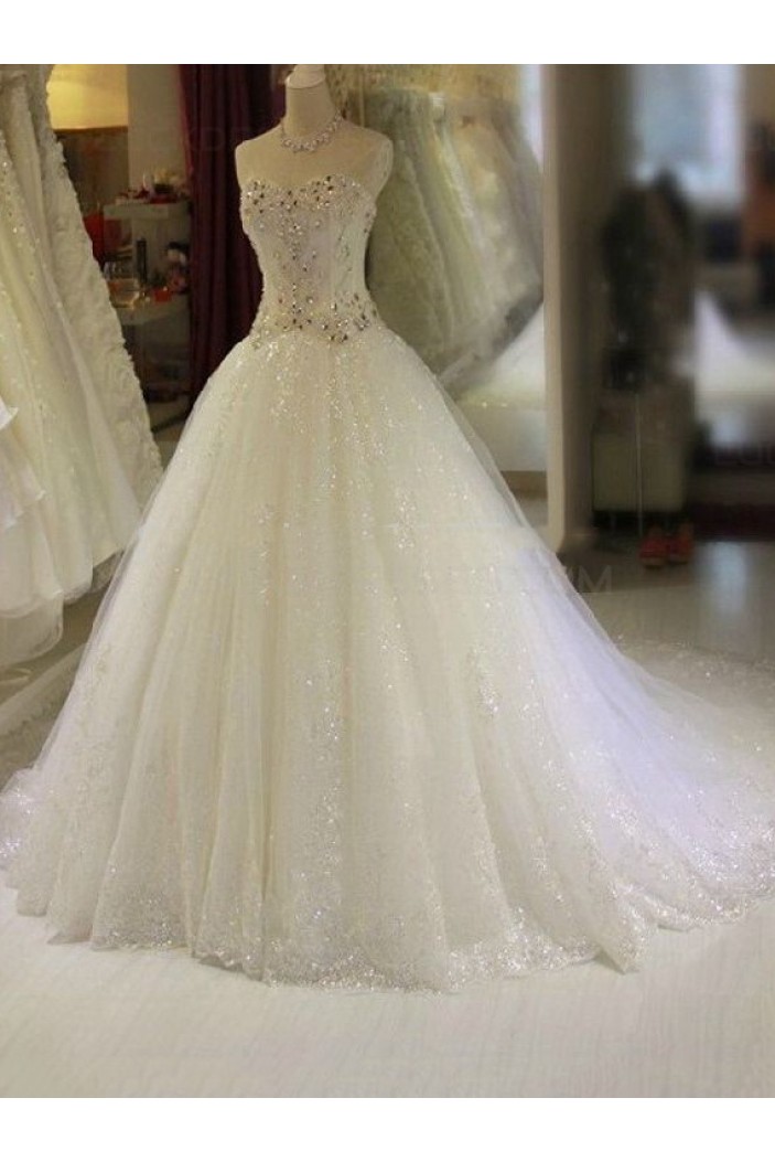 Tulle Ball Gown Sparkly Wedding Dresses Bridal Gowns 3030146