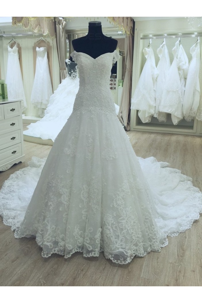 Lace Off-the-Shoulder Wedding Dresses Bridal Gowns 3030147