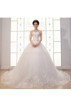 Ball Gown Strapless Lace Wedding Dresses Bridal Gowns 3030154