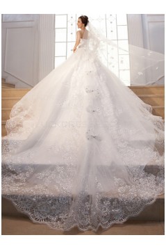 Ball Gown Strapless Lace Wedding Dresses Bridal Gowns 3030154