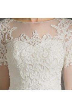 A-Line Long Sleeves Lace Wedding Dresses Bridal Gowns 3030157
