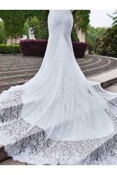 Long Sleeves Lace Open Back Mermaid Wedding Dresses Bridal Gowns 3030162