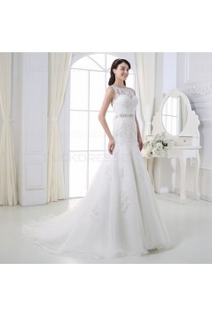 Mermaid Sleeveless Lace Wedding Dresses Bridal Gowns 3030190