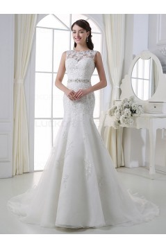 Mermaid Sleeveless Lace Wedding Dresses Bridal Gowns 3030190