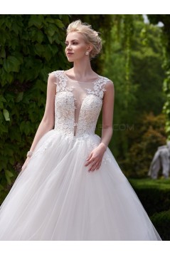 Lace Tulle Sheer Wedding Dresses Bridal Gowns 3030198