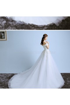 A-Line Off-the-Shoulder Lace Wedding Dresses Bridal Gowns 3030204