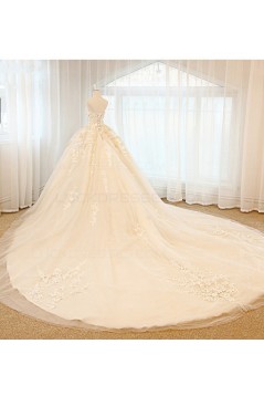 Ball Gown Strapless Lace Wedding Dresses Bridal Gowns 3030228