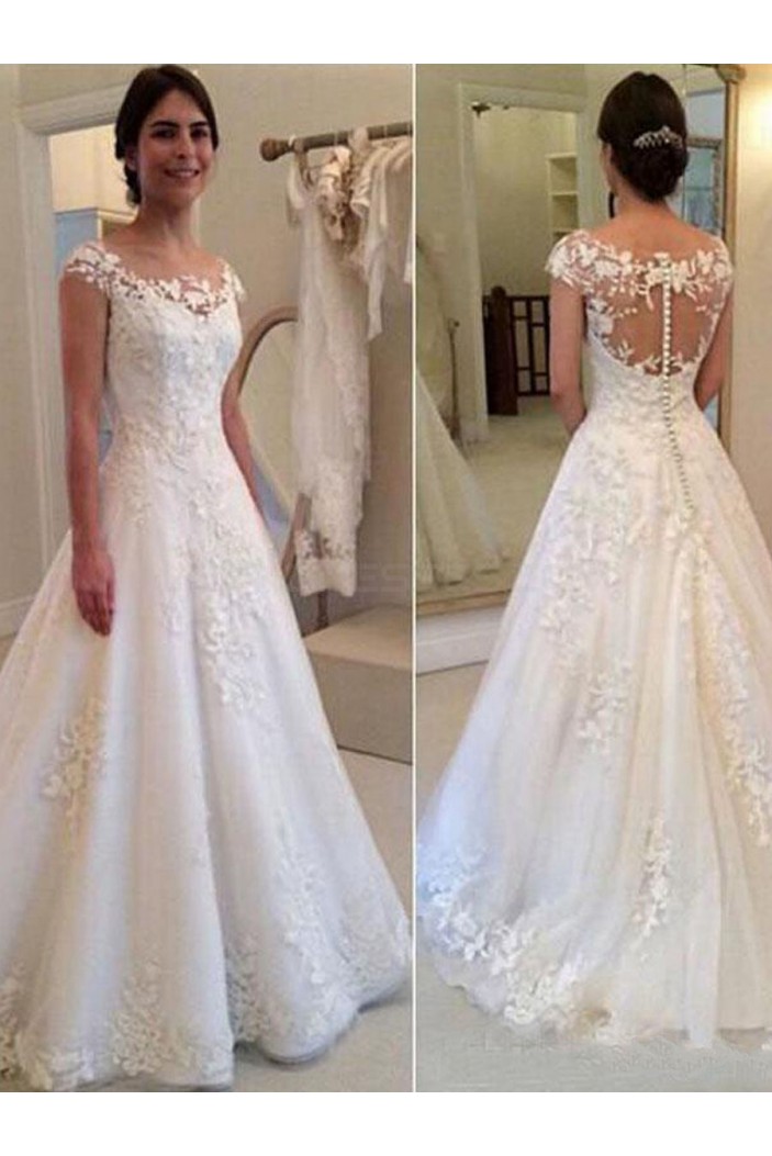 A-Line Lace Wedding Dresses Bridal Gowns 3030270