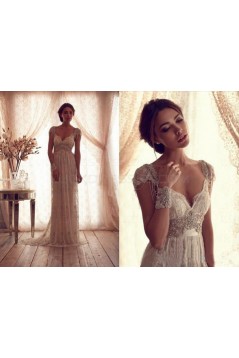 Sheath/Column Lace Wedding Dresses Bridal Gowns 3030271