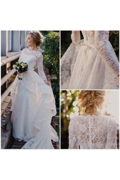 Long Sleeves Lace Wedding Dresses Bridal Gowns 3030275