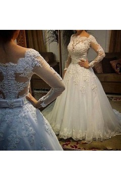 Long Sleeves Lace Wedding Dresses Bridal Gowns 3030284