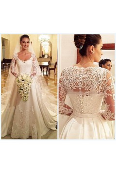 Long Sleeves Lace Wedding Dresses Bridal Gowns 3030285