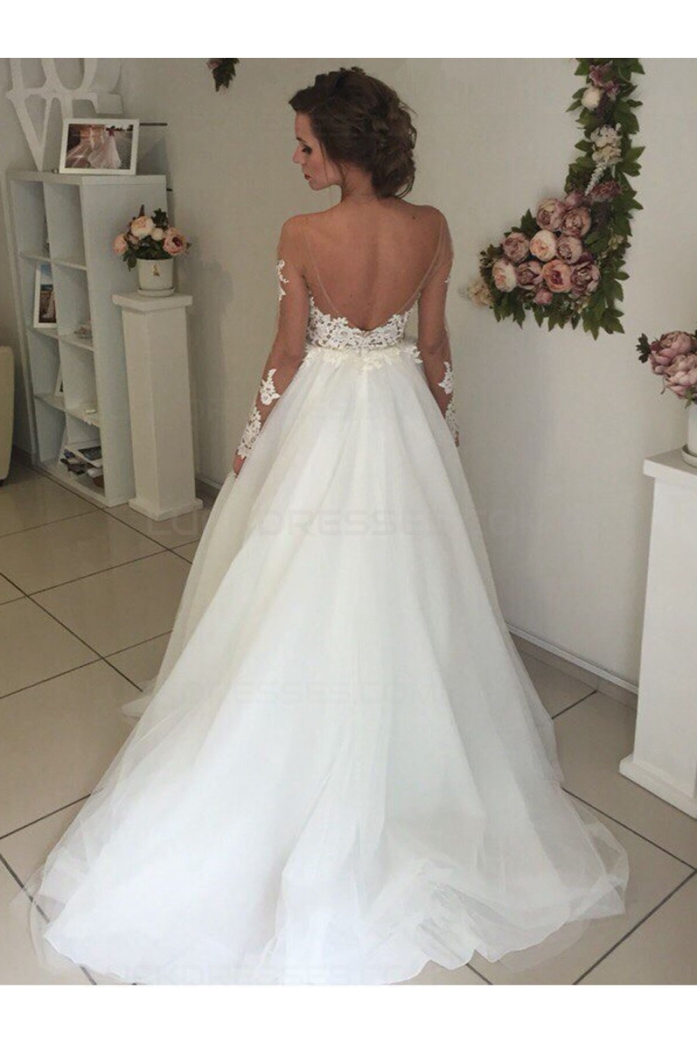 sparkle wedding dress lace sleeves